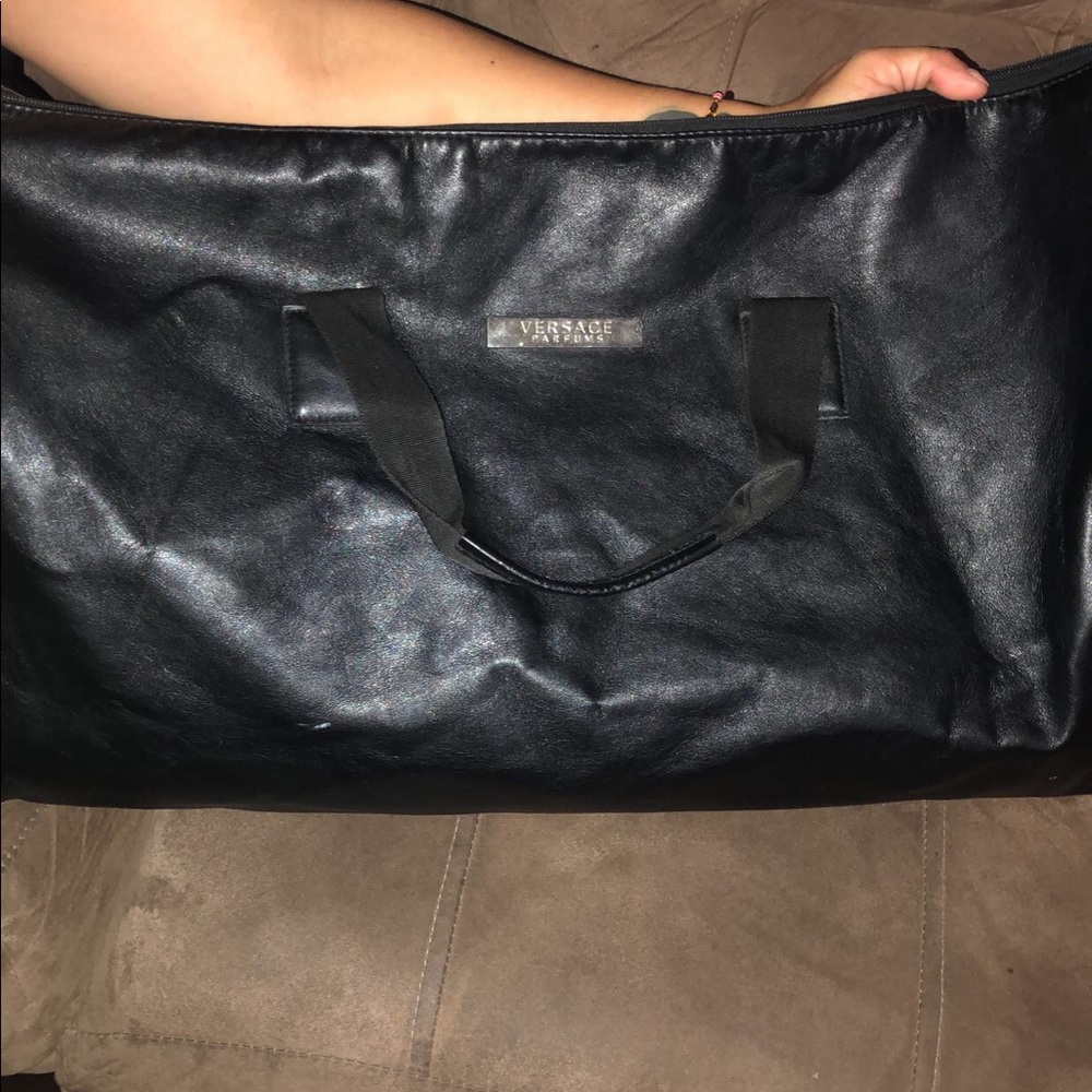 Black Versace duffle bag/ travel bag